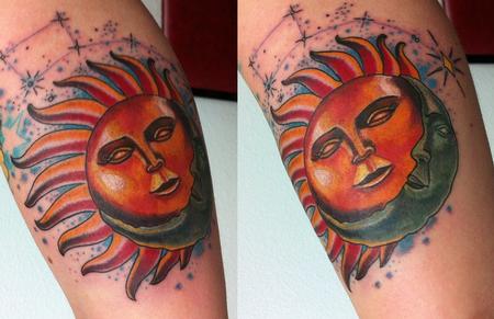 Robert Hendrickson - sun and moon face with the little dipper 